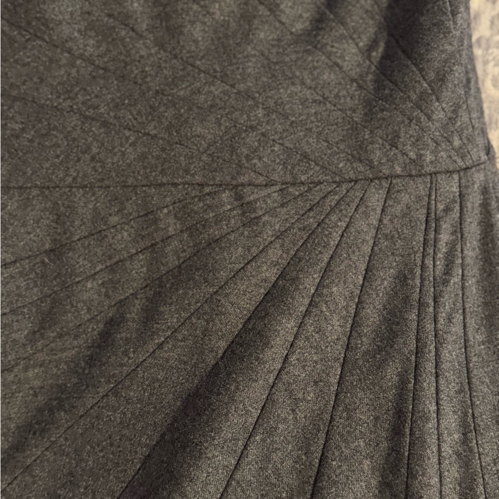 DKNY Charcoal Wool Strapless Dress